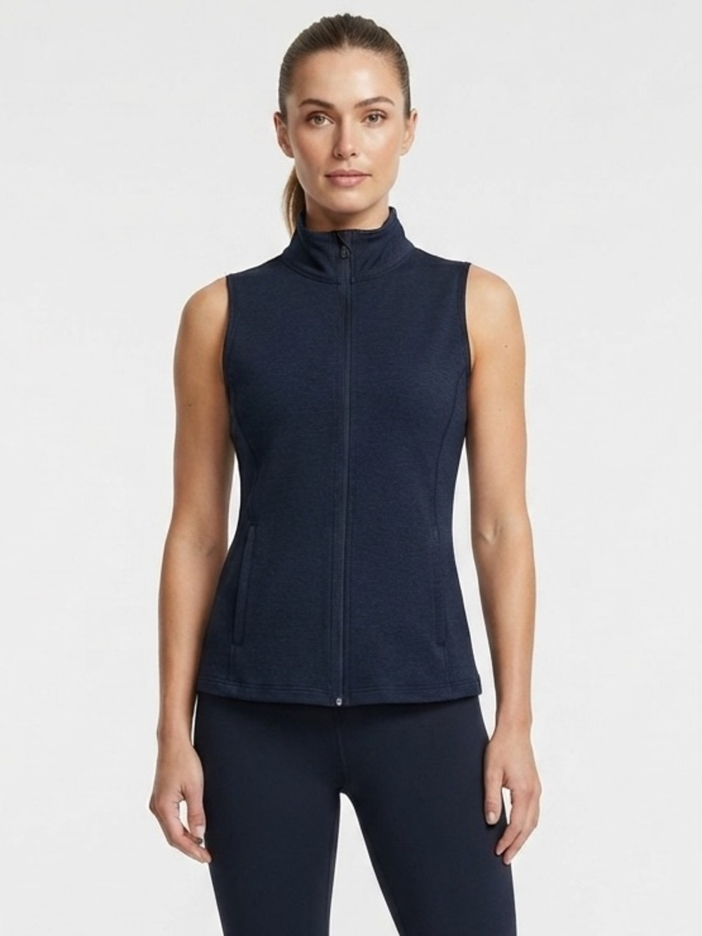 Beyond Yoga NWT Venice Zip-Front Vest in Darkest Night